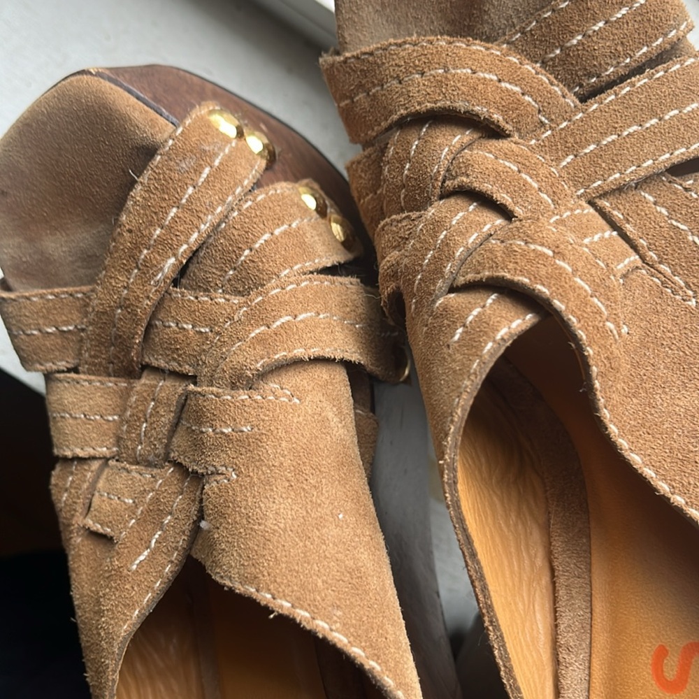 Platform Leather Heels - image 2